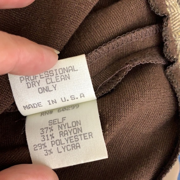 Vintage Wool Herringbone Turtleneck Dress Size 6 - Picture 14 of 14